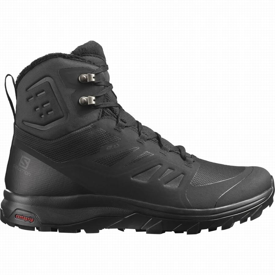 Salomon Outblast Thinsulate™ Climasalomon™ Vanntette Vintersko Herre Svart (ZWM2126OZ)